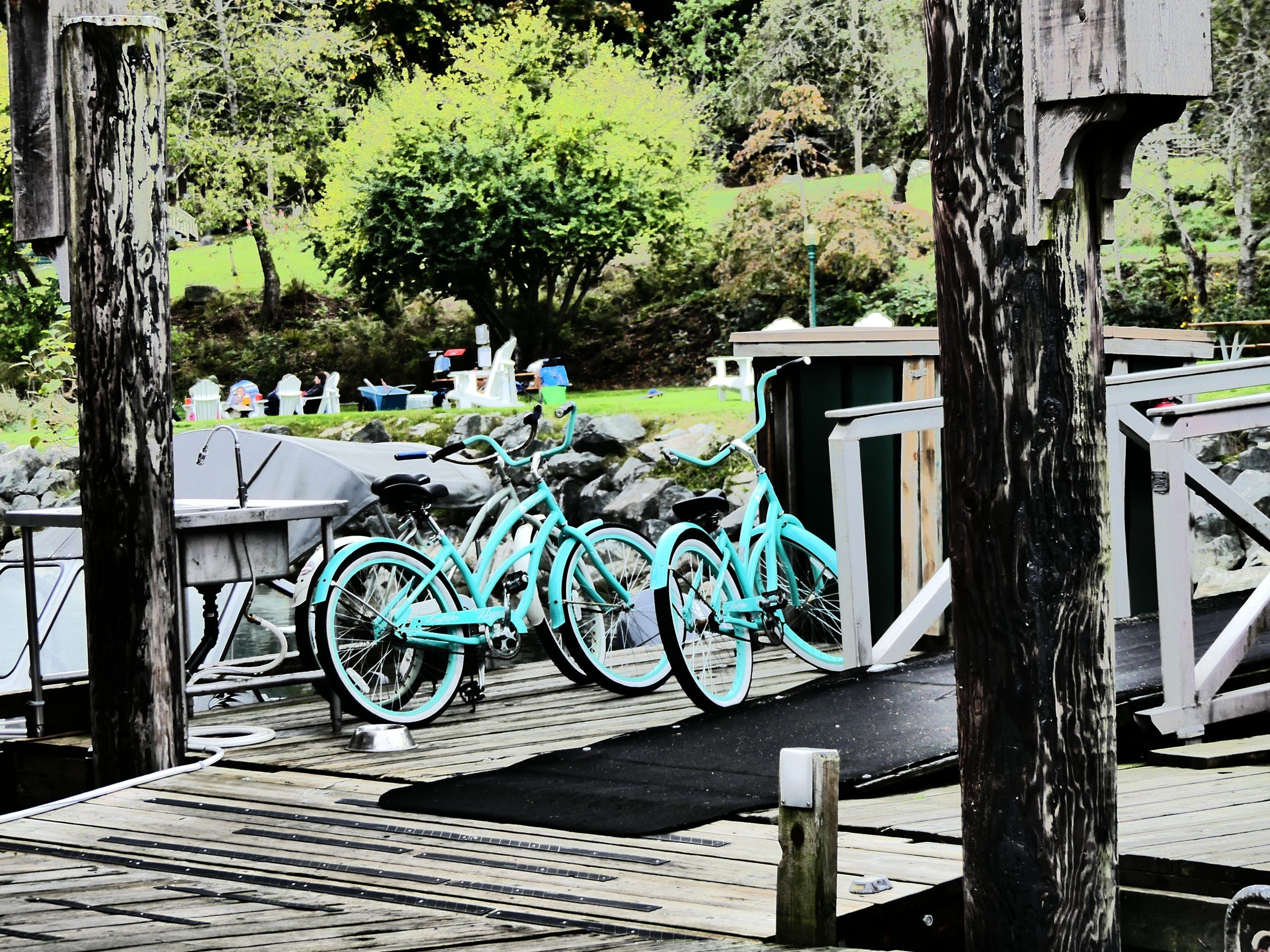 Blue Bikes: Union Steamship Company Marina, Gibson, BC